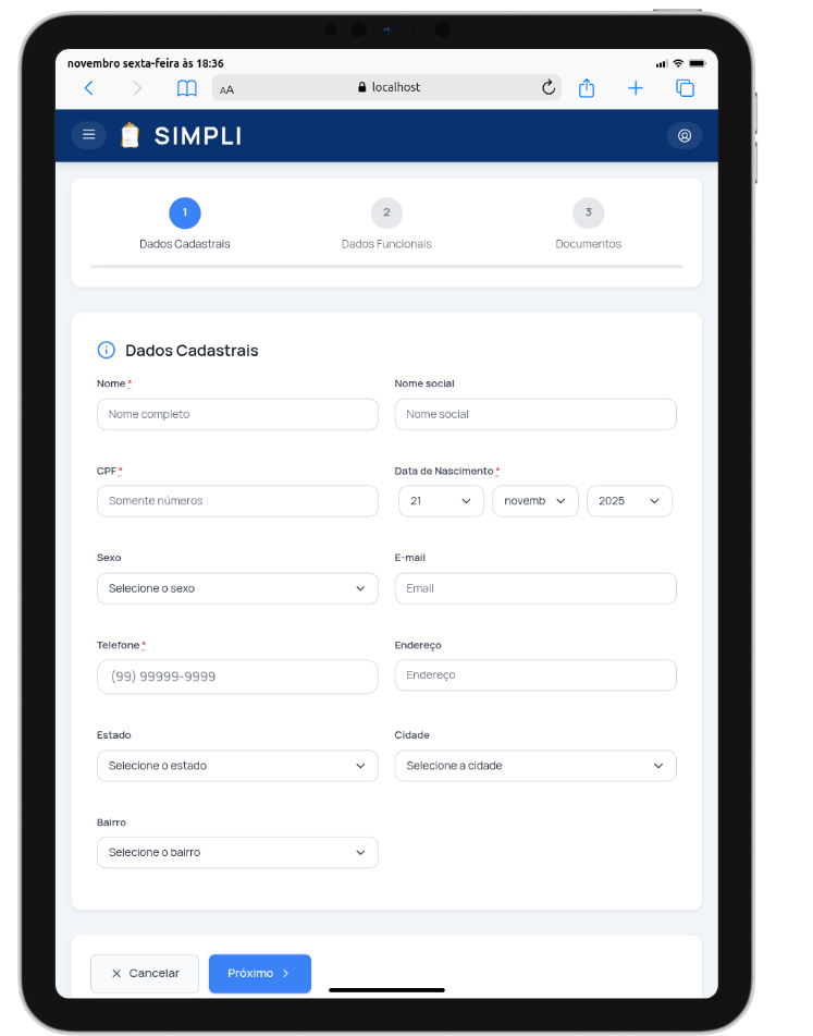 Cadastro de Clientes